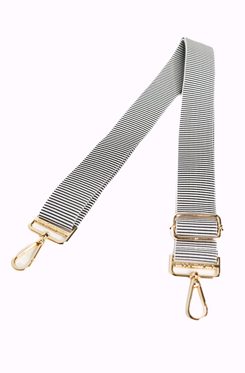 A black and white striped strap.