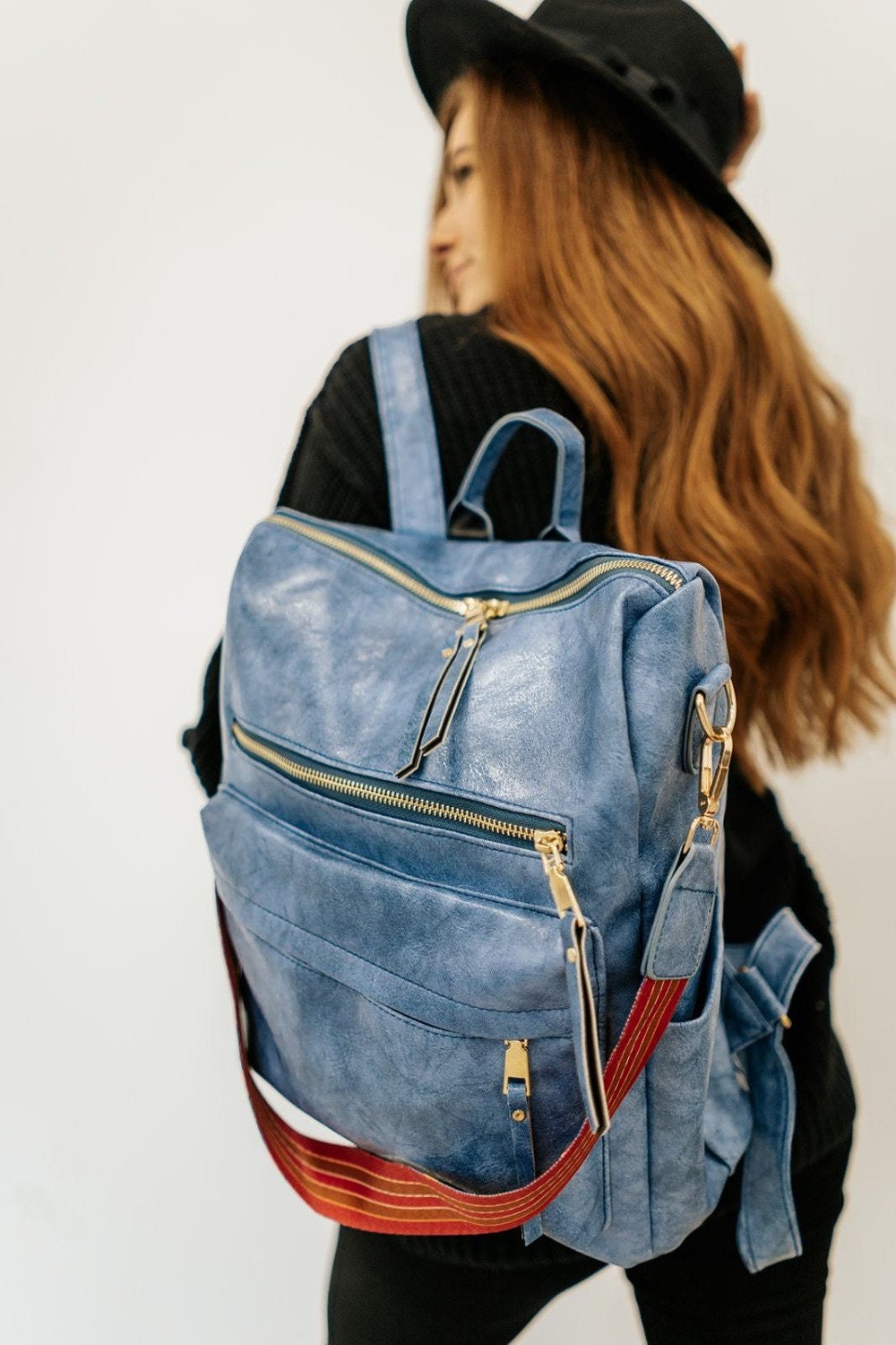 Brielle Convertible Vegan Leather Backpack Purse: Diaper Bag  display picture 2