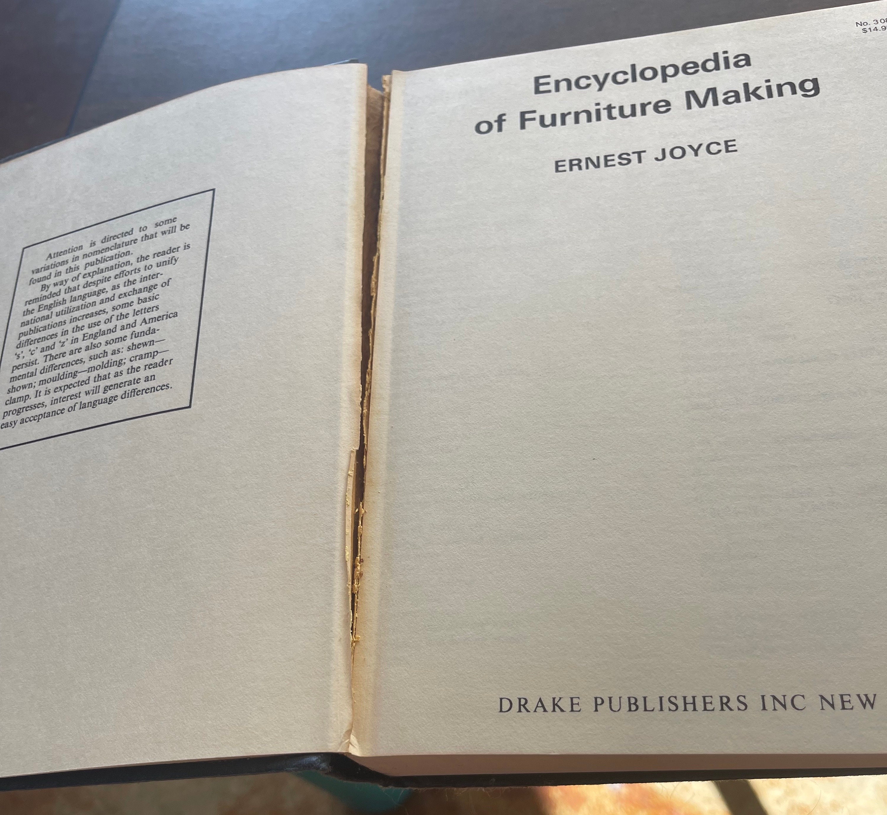 Hardcover of the Encyclopedia of Furniture Making by Ernest Joyce