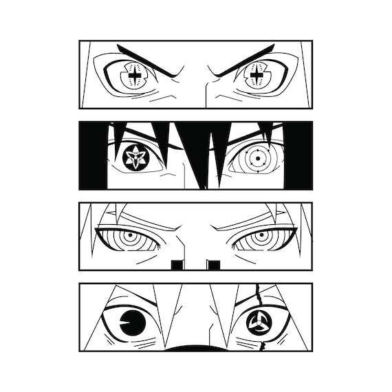 Naruto SVG Naruto Eyes Anime Eyes Naruto Characters Cut Etsy