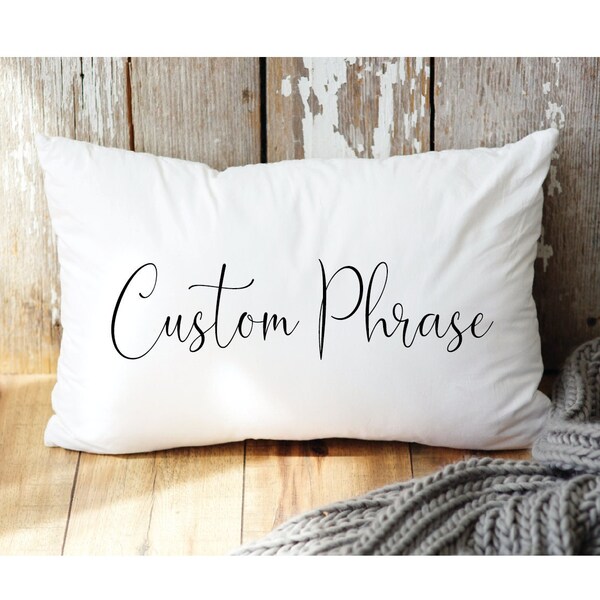 Phrase Pillow Etsy