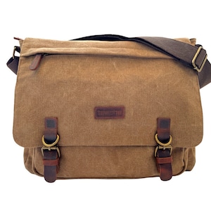 Sac messager en toile Tasche/sac pour ordinateur portable/sac à bandoulière Brown