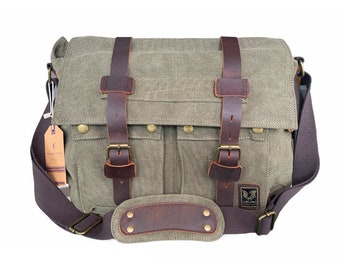 Tyrone Canvas Messenger Bag/Shoulder Bag/Crossbody Bag