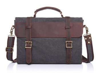 Chester Canvas Messenger Bag/Shoulder Bag/Crossbody Bag/Laptop Bag