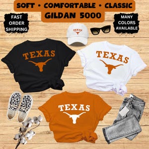 Trending Texas Longhorn Logo T-Shirt Hook em Horns College Football Season Game Day Tee tshirt Clothing Sport Wear Gear Mom Dad Girl U Boy T
