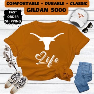 Trending Texas Longhorn Love Casual Logo T-Shirt Hook em Horns Game Day College Tee tshirt Clothing Sport Wear Gear Mom Dad Girl U Boy T