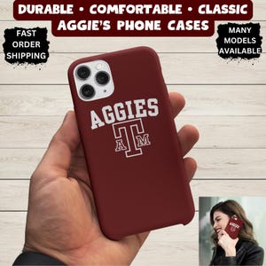 Trending Texas Aggies Logo Gig &#39;Em Game Day iPhone Galaxy Maroon Cell Phone Case Cover Protector Mom Dad Boy Girl A College M