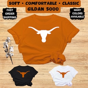 Trending Texas Longhorn T-Shirt Tee Hook em Horns College Football Season Game Day Shirt Clothing Sports Gear Mom Dad Girl Austin