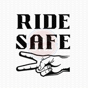 Biker Wave Ride Safe SVG PNG JPG file
