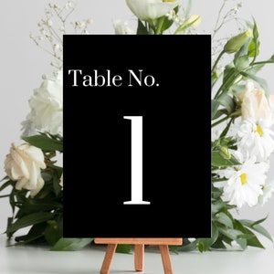 Modern Table Numbers- Editable Template