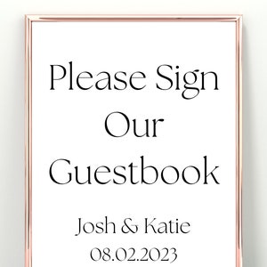 Guestbook Sign- Editable Template
