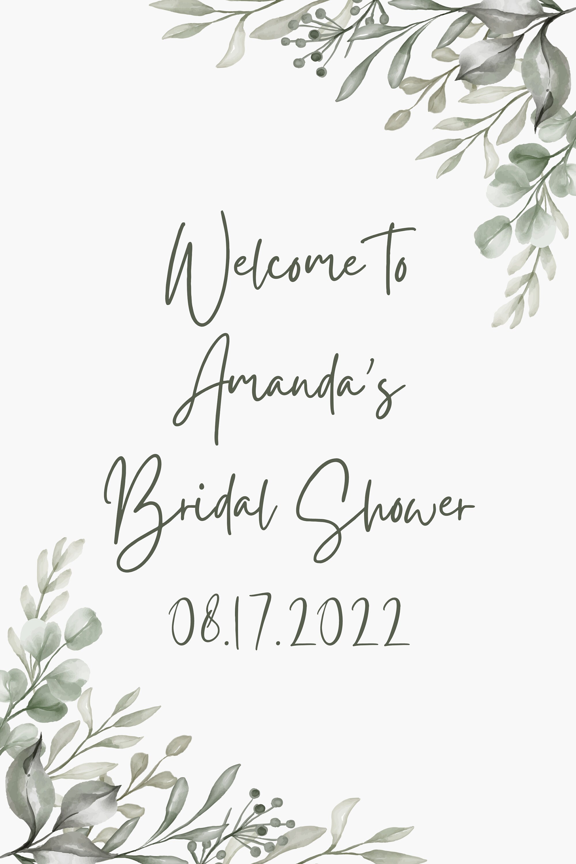 Welcome Bridal Shower Sign Template Editable Etsy