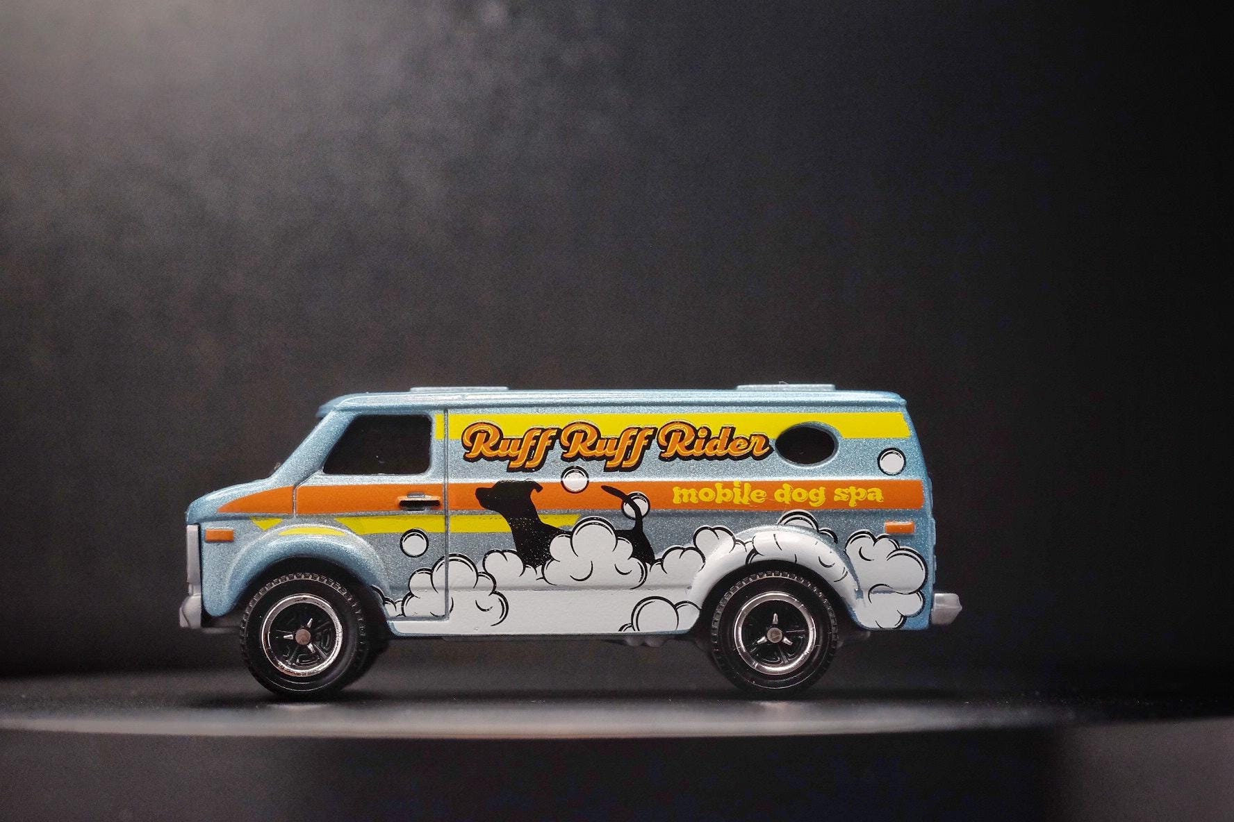 Custom Matchbox 75 CHEVY VAN Mobile Dog Spa Truck