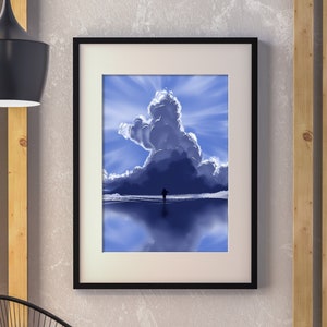 Art Print &quot;Points Beyond&quot;| Clouds Illustration| Clouds Wall Art| Abstract Clouds Poster| Abstract Clouds Art Print