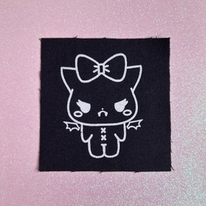 bitten vampire kitten punk cat diy kawaii bat patch