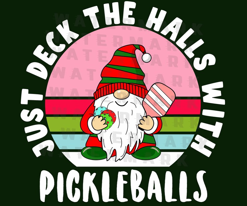 Pickleball SVG Deck the Halls With Pickleballs Gifts Etsy