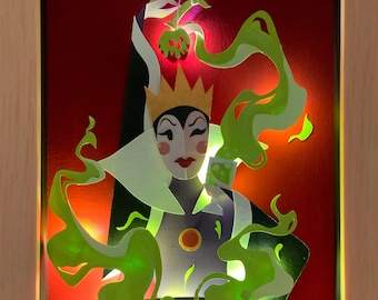 Böse Königin, Schneewittchen - Original 3D Papier Kunstwerk