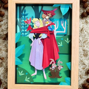 Once upon a Dream - handmade 3D paper artwork, Sleeping Beauty Inspired