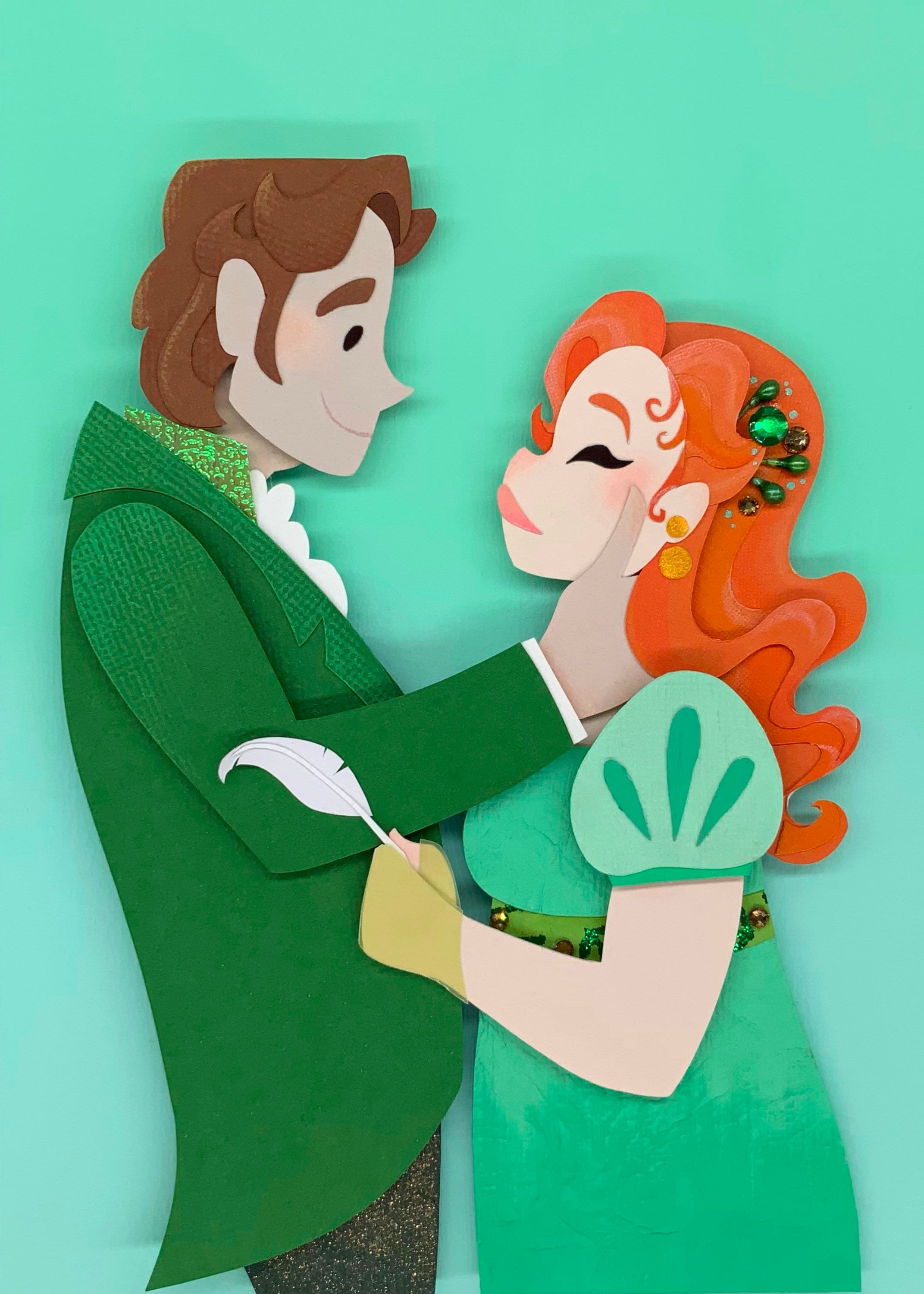 Wall flower, Penelope and Colin, Season 3 Bridgerton inspired - Fine Art Print