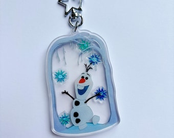 Olaf Snowman Shaker Keychain - Frozen Disney Princess accessory LIMITED EDITION
