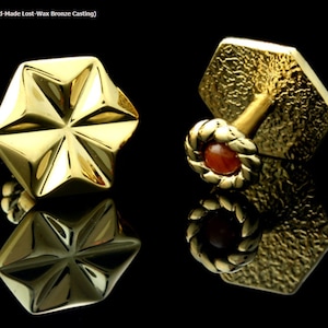 Gold and Silver Crest Cufflinks for Tuxedo Shirts, Business, and Weddings
