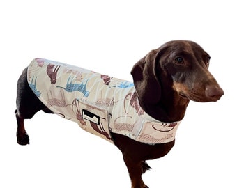 Dachshund water resistant jacket - Dachys Jackies - Cheetah Love