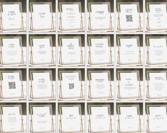 Printable Wedding Sign & Game Bundle | 90 editable Canva Templates (Digital Download)