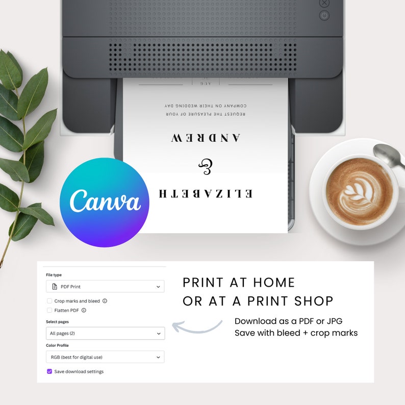 Wedding Invitation Canva With QR Code and Photo Template Etsy