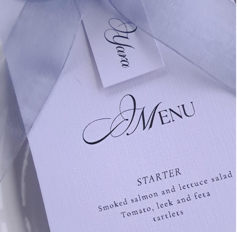 Wedding Menu With Name Tag Canva Template, DIY Event Menu Place Tags, Editable Canva Menu ...