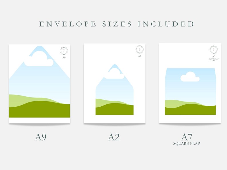 Modello per fodera interna di busta fotografica, fodera personalizzata stampabile fai-da-te, modello con cornice Canva, tutte le dimensioni incluse A7, C6 e quadrata. immagine 4