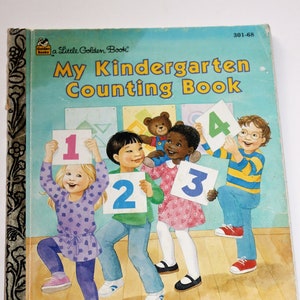 Children&#39;s Little Golden Book, My Kindergarten Counting Book, Color Book, Vintage Childs Book, Story Book, Reading, Item 108