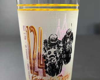 1998 Kentucky Derby Official Collectible Glass, Aramark Glass 124th Kentucky Derby Churchill Downs, Mint Julep, Horse Racing Louisville KY