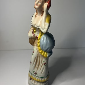 Porcelain Woman With Basket Figurine - Etsy