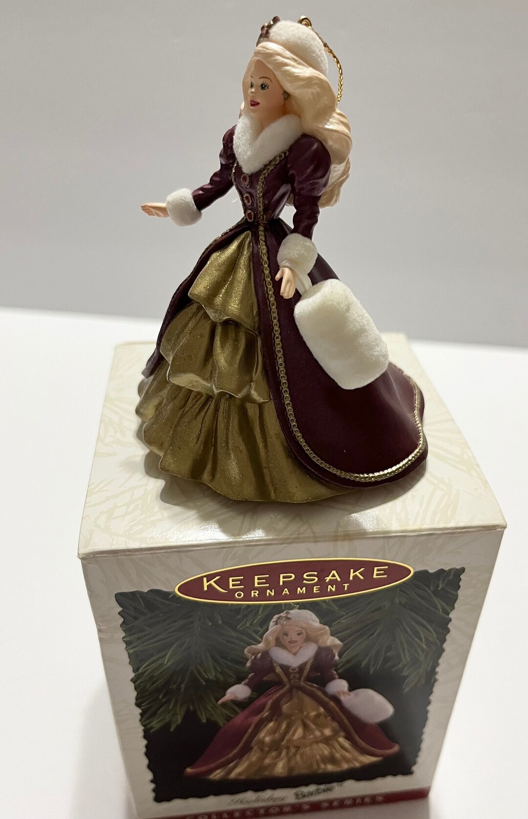Barbie, Vintage Hallmark Barbie Ornament, 1996 4th in Holiday Barbie ...