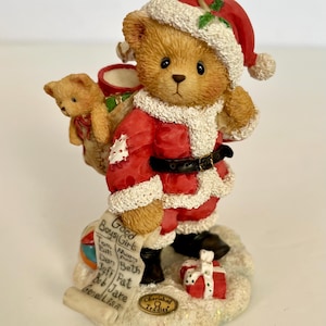 Cherished Teddies 1995 Nickolas, You’re At The Top Of My List, Limited Edition Enesco 141100 Priscilla Hillman, Christmas Santa, Collectible