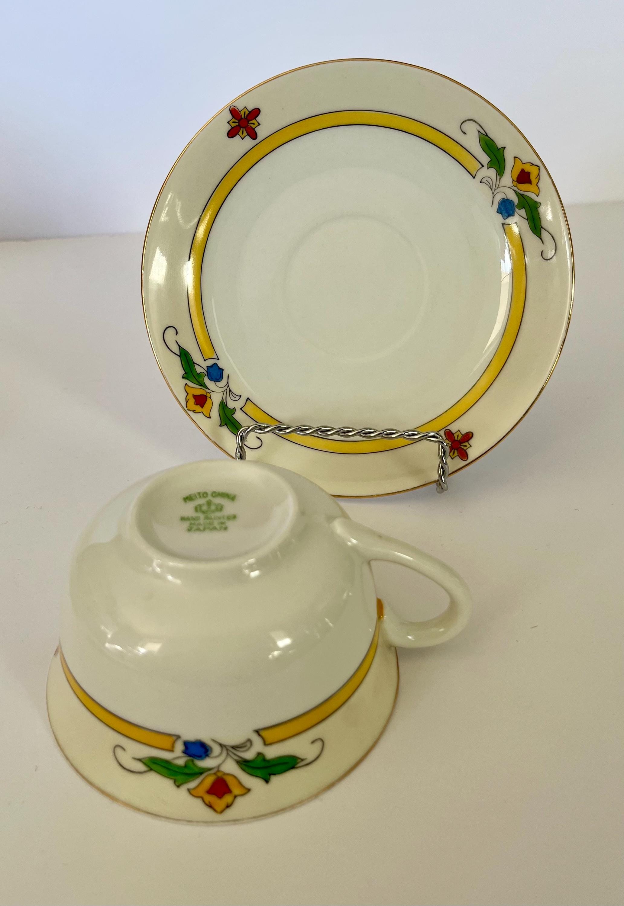 Meito China Coffee Cup and Saucer Made in Japan, 1930s-40s