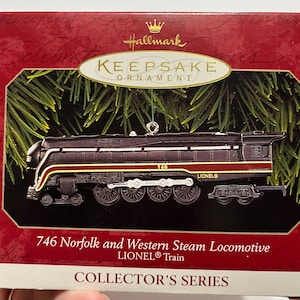 Vintage Hallmark Keepsake Ornament, 1957 Norfolk and Western Locomotive Lionel Train, 4th in the Lionel Train Series, Collector, Made 1999