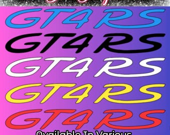 GT4RS GT RS Car Vinyl Decal Transfer Sticker 911 GT4 x2 Decals (Pair) Car Styling Graphics Tuning