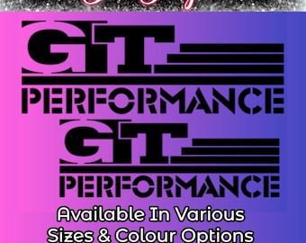 GT Performance Car Aesthetic Vinyl Decal Transfer Stickers (Pair) Car Styling Tuning