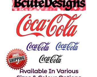 COCA COLA COKE Vinyl Decal Transfer Sticker Pub Bar Club ManCave GirlCave Shop P.O.S Pos Games Room Fridge Wall