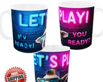 Gaming Gamer Lets Play Ceramic Mug Console Gaming Game Pc Novelty Gift