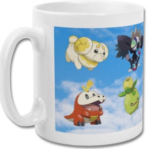 Pokémon Ceramic Mug Violet Scarlet SPRIGATITO FUECOCO QUAXLY Pokémon Characters Gaming Video Games Keepsakes  Gift Xmas Present Birthday