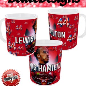 Tazza in ceramica Lewis Hamilton 44 F1 Motorsport, bevanda calda, caffè, regalo da corsa