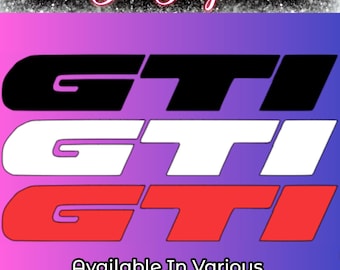 GTI Car sports styling vinyl decal stickers graphics x2 Vehicle Aesthetics Body panel spoiler window