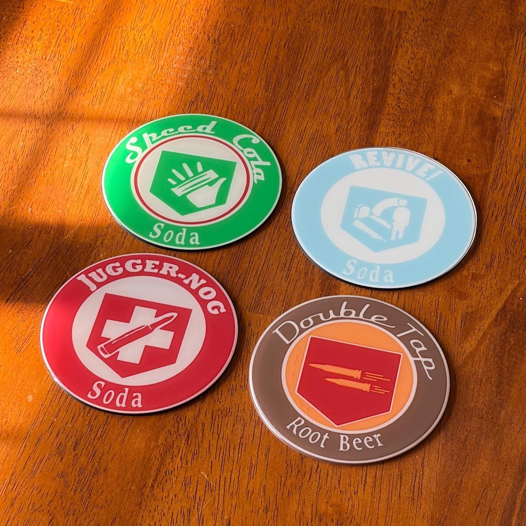 Durble Cod COD Zombies Perk O' Cola Coasters - Classic Perks Available! - Epoxy ...
