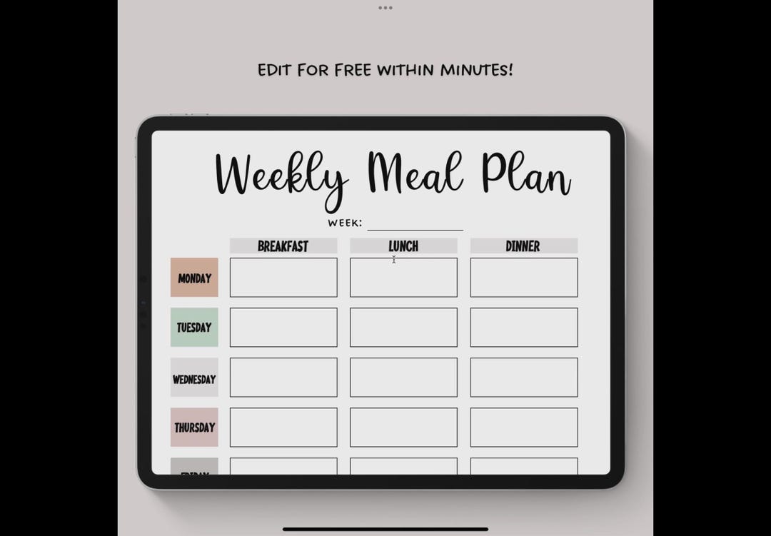 Printable Meal Planner Bundle | Kitchen Organizer (instant Download) - Etsy