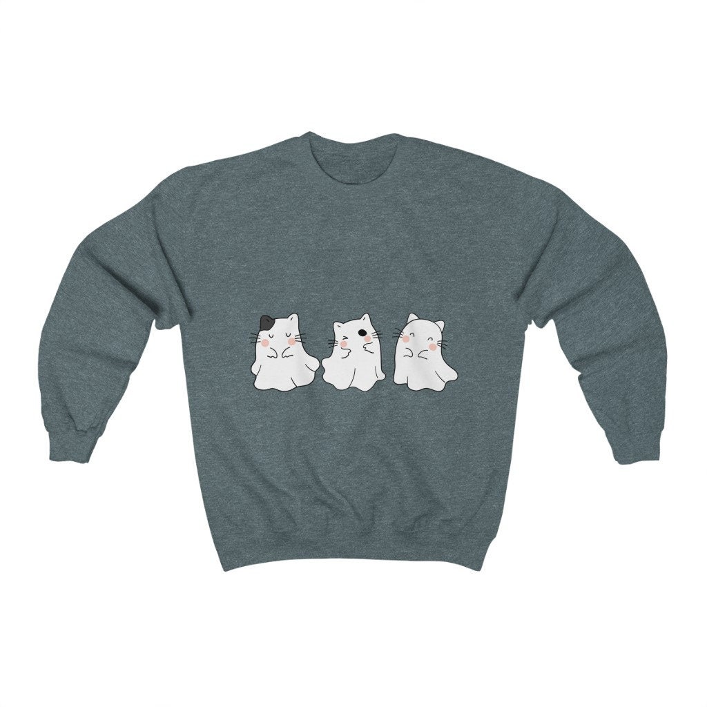 Halloween Cute Cats Sweatshirt - Etsy
