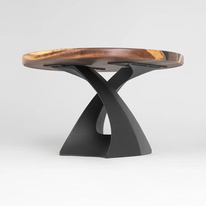 Bench Legs of FlowyLine ✔️ Coffee Table Base for epoxy live edge top Black curved shape modern dining wishbone industrial 16 inch hairpin wooden wrought iron