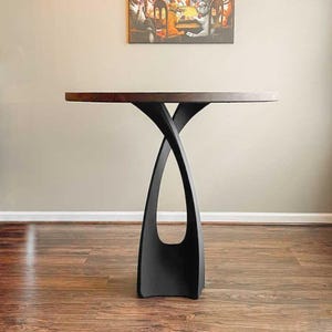 Handmade Counter Table Base 616 Tulipe 40" H, Black Furniture Base for DIY Projects, Flowyline