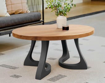 Bench Legs, Coffee Table Legs | Steel Table Legs, Handmade Furniture 117 Uzar 16" H | Set of 2 for Farmhouse and Modern Tables | Flowyline